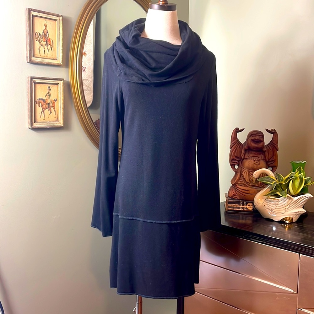 Earth Creations Bamboo cowl neck long sleeve dress